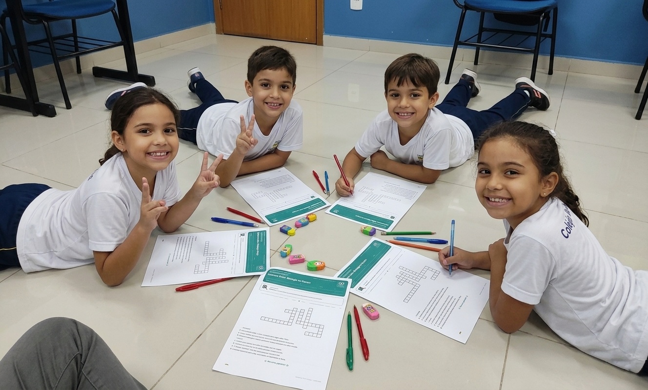 Alunos jogando atividades gamificadas